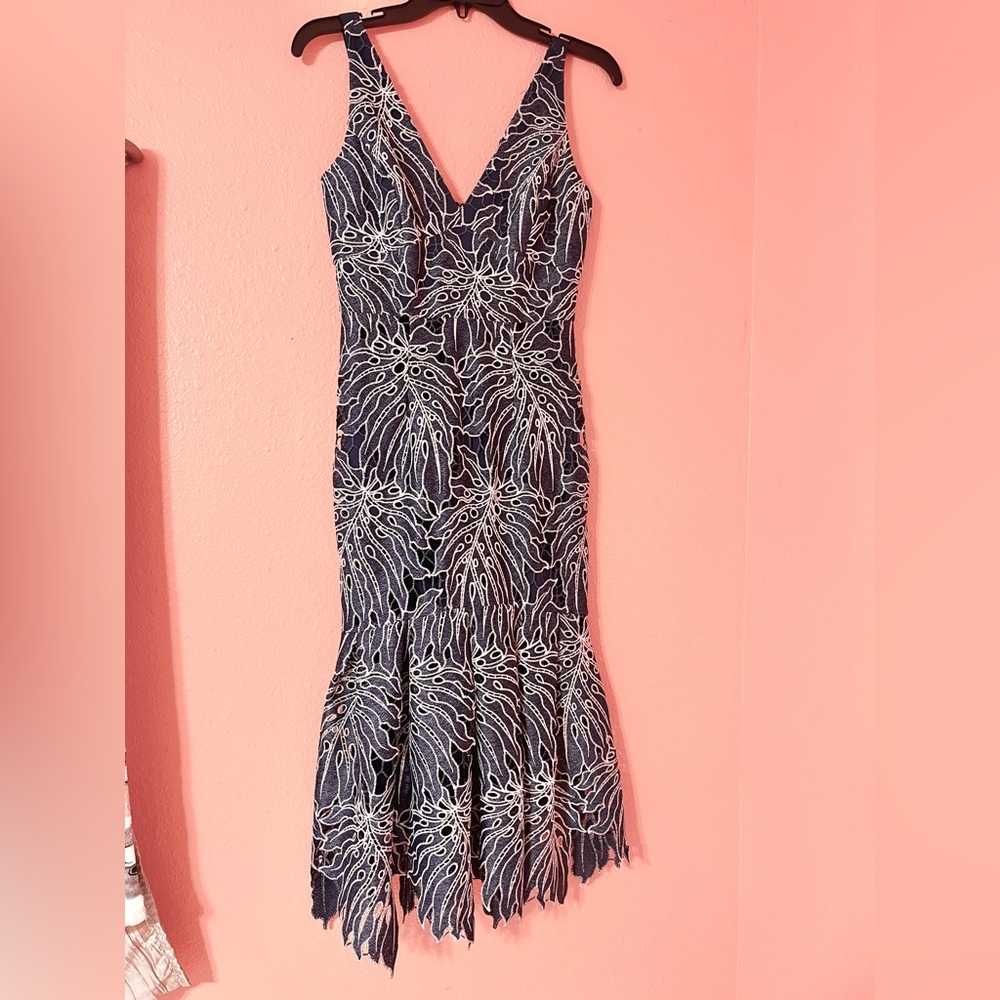 Antonio Melani Monstera Leaf Dress